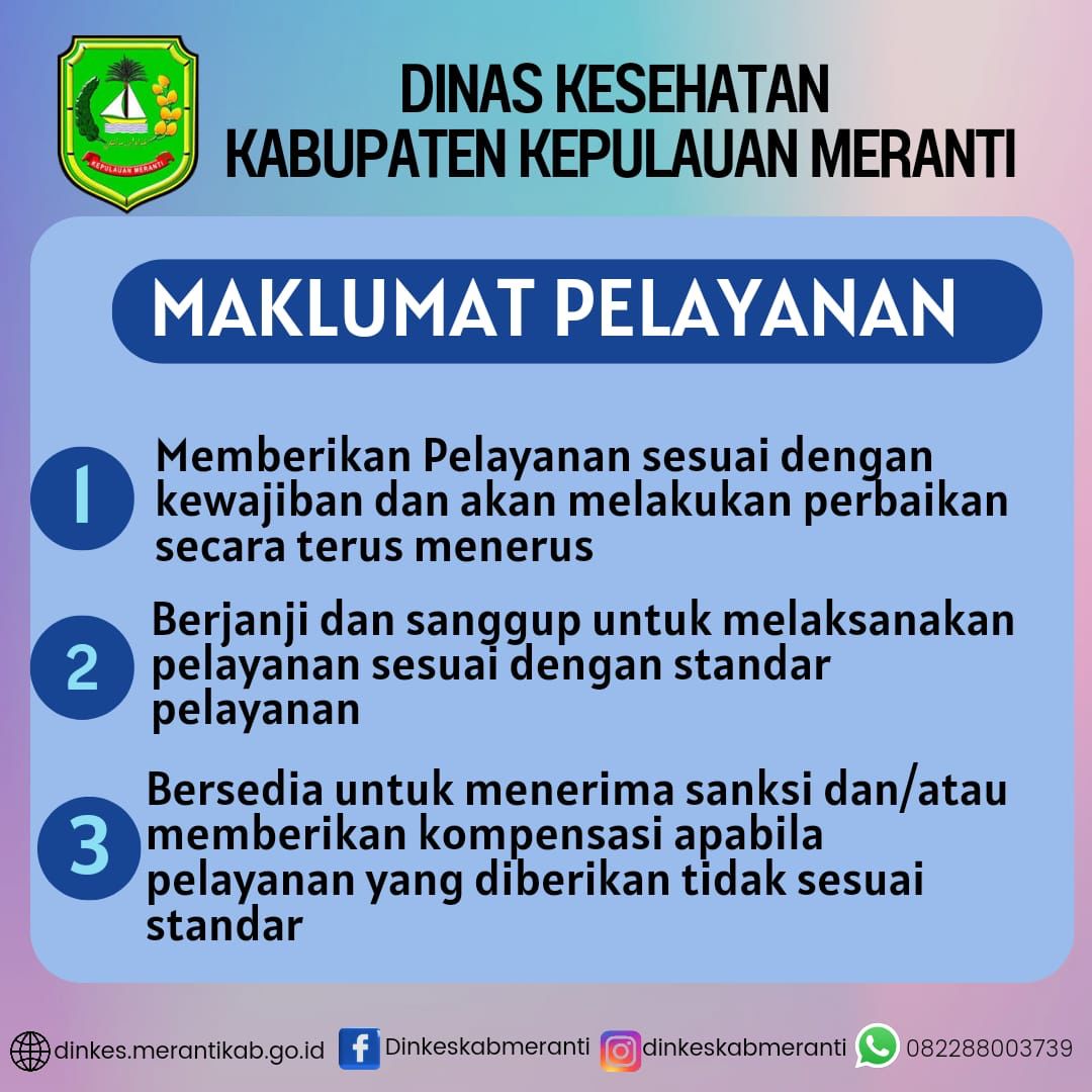 Maklumat Pelayanan Dinas Kesehatan Meranti