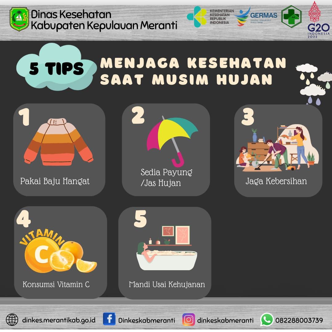 5 Tips Menjaga Kesehatan Di Musim Hujan Dinas Kesehatan Meranti